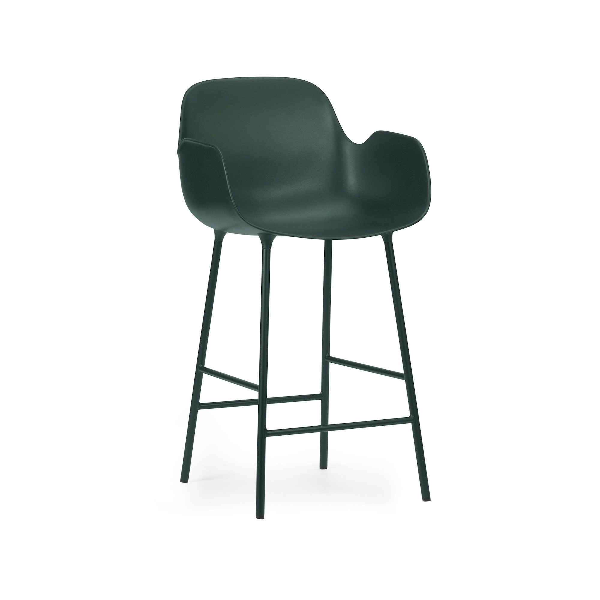 Chaise de bar avec accoudoirs Form - Vert - 65 cm ou 75 cm - Normann Copenhagen