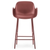 Chaise de bar avec accoudoirs Form - Rouge - 65 cm ou 75 cm - Normann Copenhagen