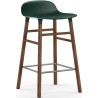 Form Barstool, wood legs – Green + Walnut - Normann Copenhagen