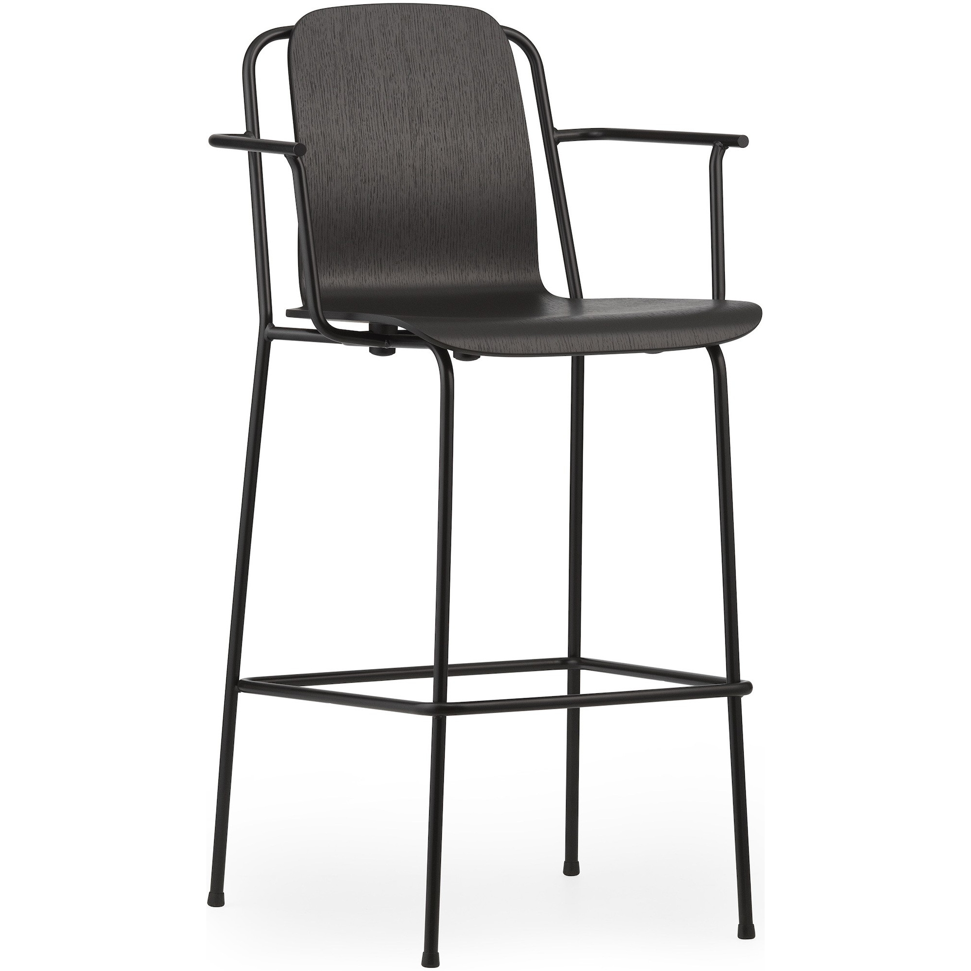 Chaise de bar Studio avec accoudoirs – Noir