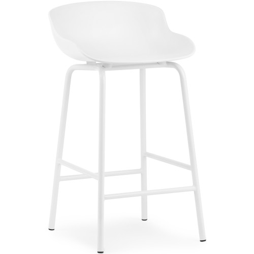 Tabouret de bar Hyg, pieds métal – Blanc - Normann Copenhagen