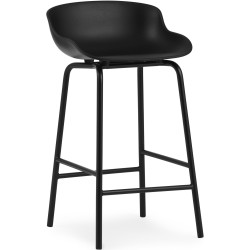 Tabouret de bar Hyg, pieds métal – Noir - Normann Copenhagen