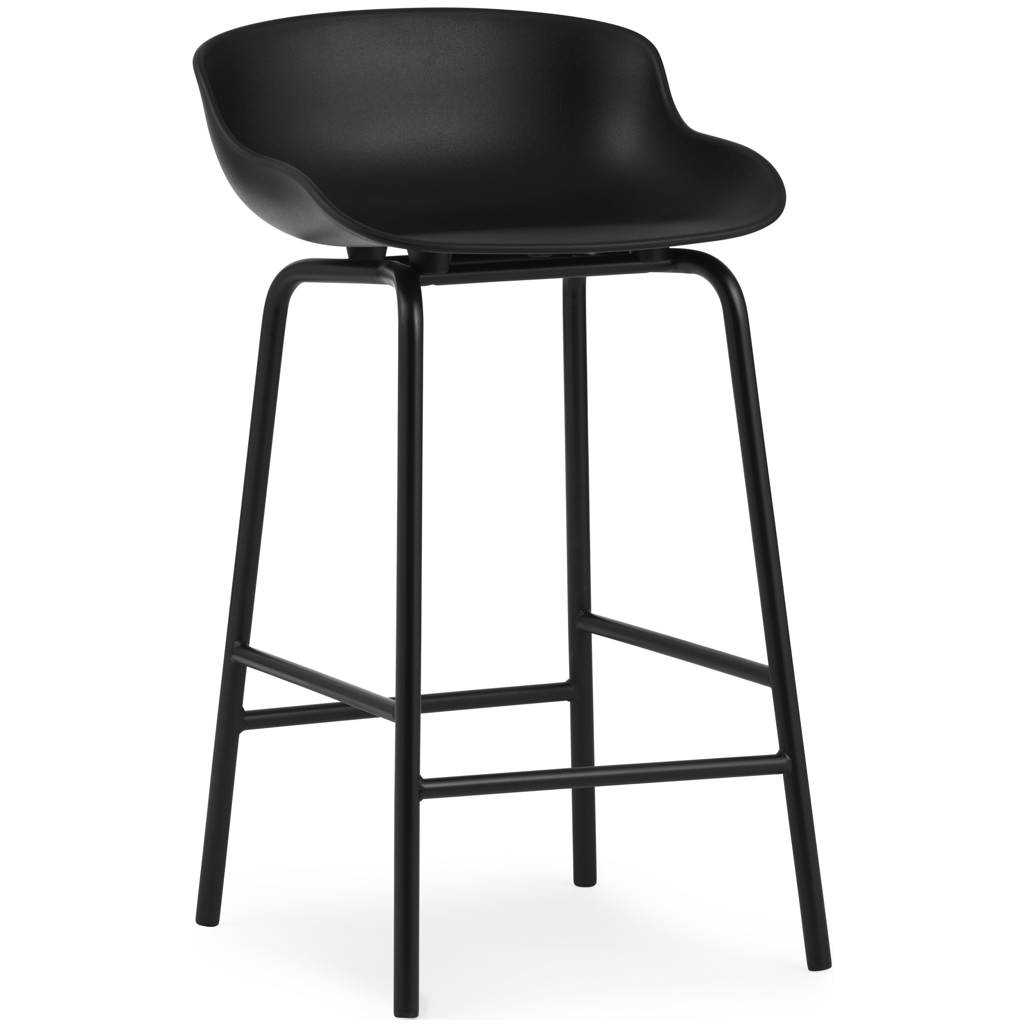 Tabouret de bar Hyg, pieds métal – Noir - Normann Copenhagen