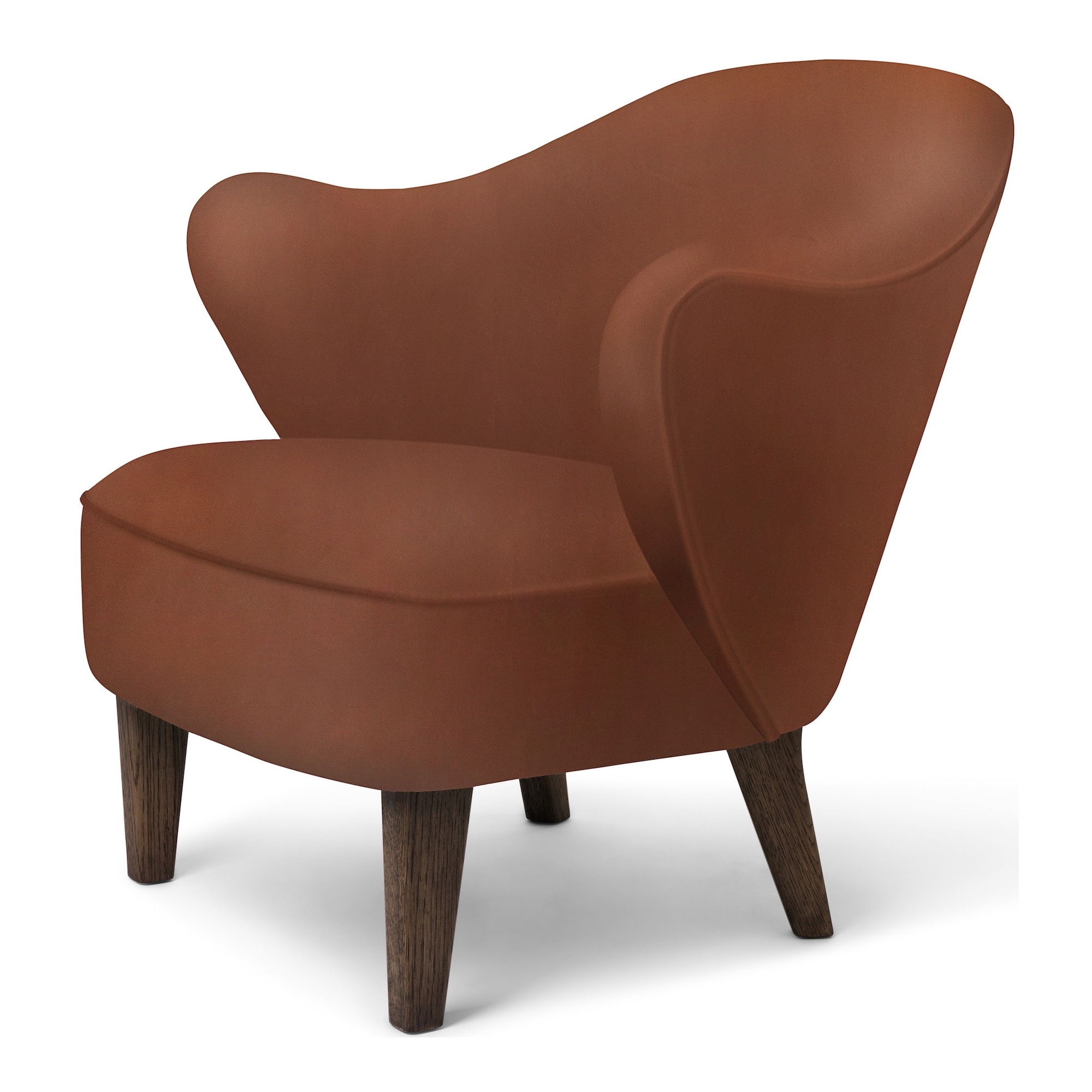 SOLD OUT - Ingeborg Lounge chair – Camo Cognac leather + Dark stained oak - Audo Copenhagen