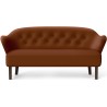 SOLD OUT - Ingeborg Sofa – Camo Cognac leather + Dark stained oak - Audo Copenhagen