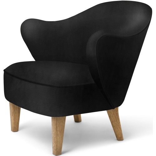 SOLD OUT - Ingeborg Lounge chair – Camo Black leather + Natural oak - Audo Copenhagen