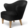 SOLD OUT - Ingeborg Lounge chair – Camo Black leather + Natural oak - Audo Copenhagen