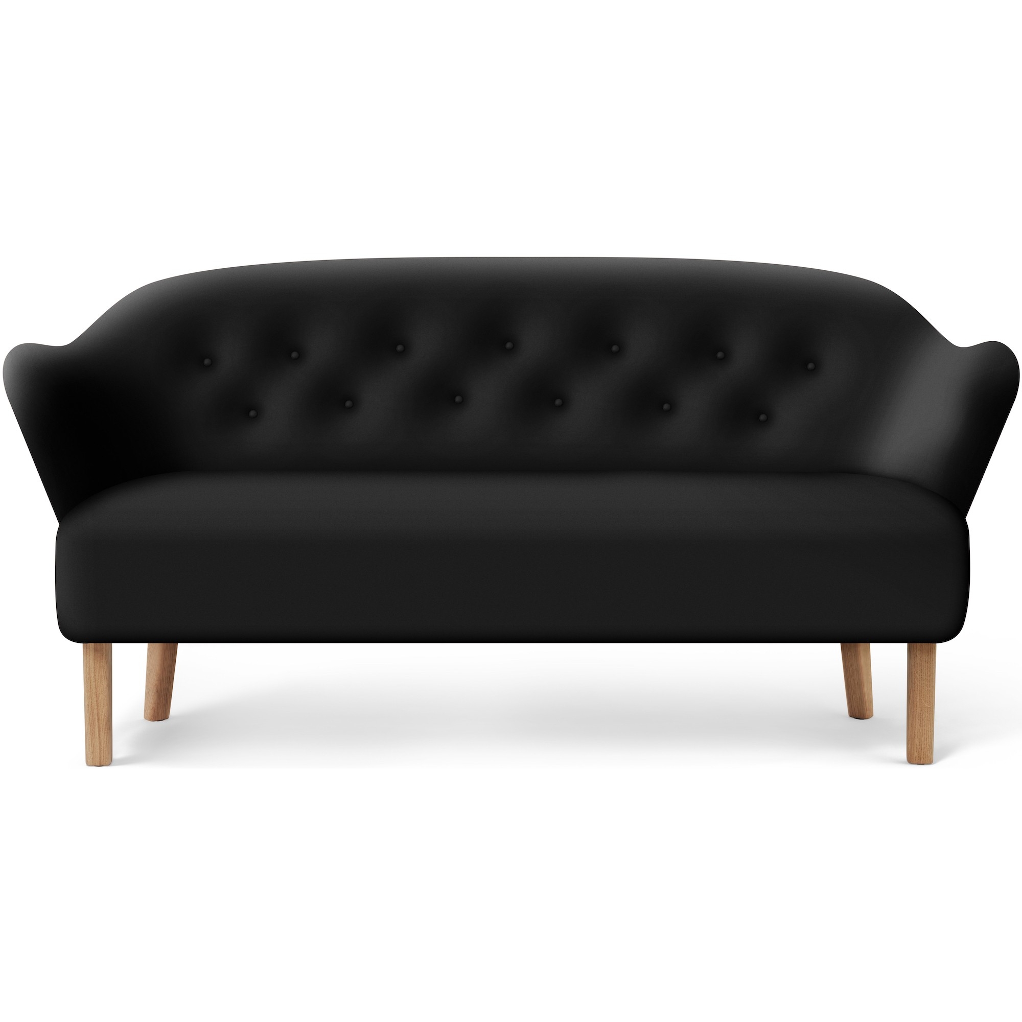 SOLD OUT - Ingeborg Sofa – Camo Black leather + Natural oak - Audo Copenhagen