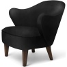 SOLD OUT - Ingeborg Lounge chair – Camo Black leather + Dark stained oak - Audo Copenhagen