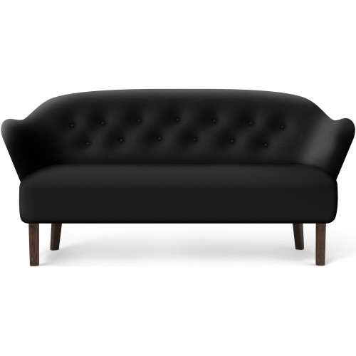 SOLD OUT - Ingeborg Sofa – Camo Black leather + Dark stained oak - Audo Copenhagen