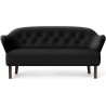 SOLD OUT - Ingeborg Sofa – Camo Black leather + Dark stained oak - Audo Copenhagen