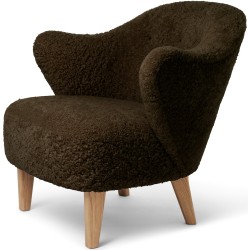 Fauteuil Ingeborg – Peau de mouton Espresso + Chêne naturel - Audo Copenhagen