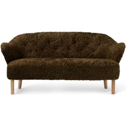 Ingeborg Sofa – Espresso Sheepskin + Natural oak - Audo Copenhagen