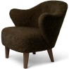 Ingeborg Lounge chair – Espresso Sheepskin + Dark stained oak - Audo Copenhagen