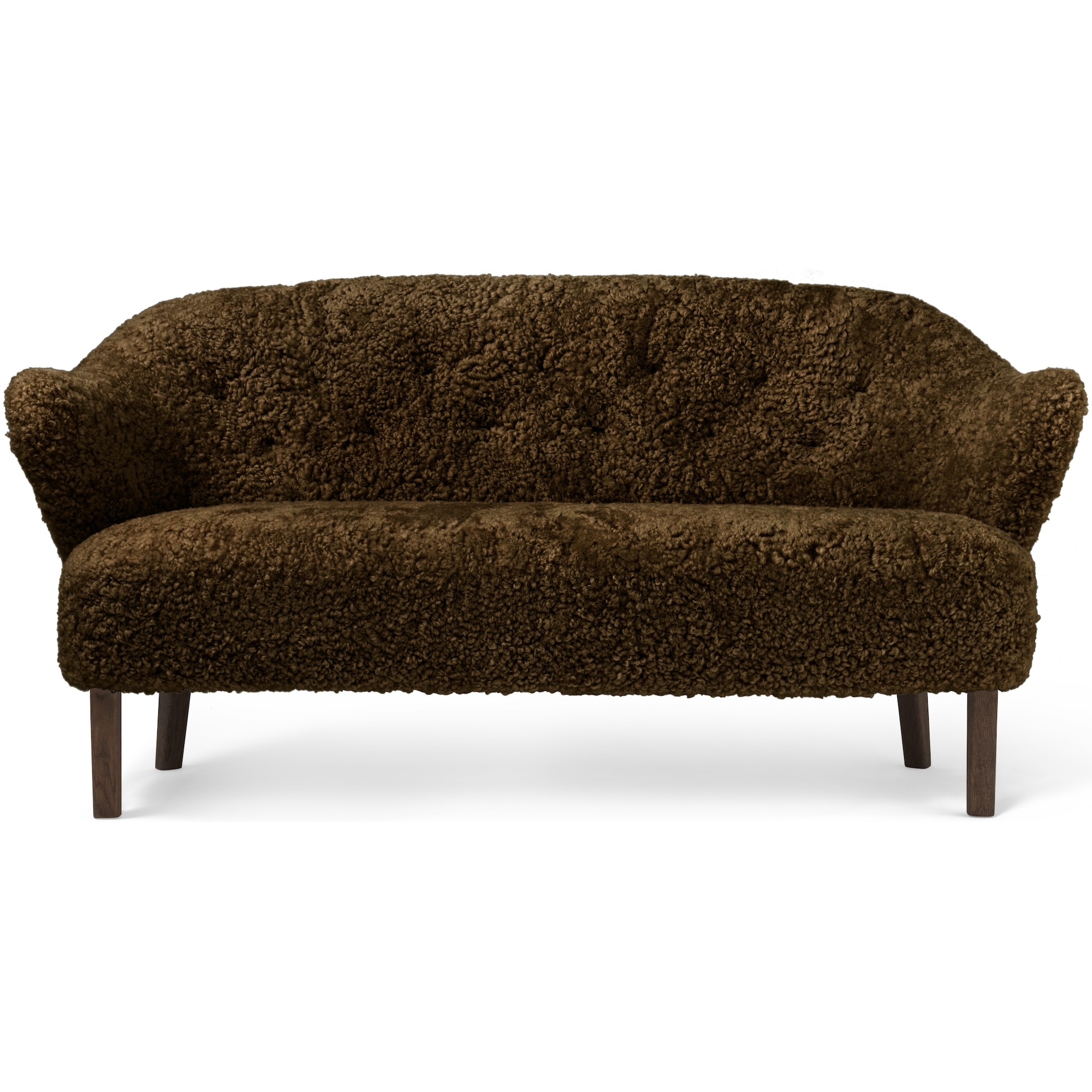 Ingeborg Sofa – Espresso Sheepskin + Dark stained oak - Audo Copenhagen