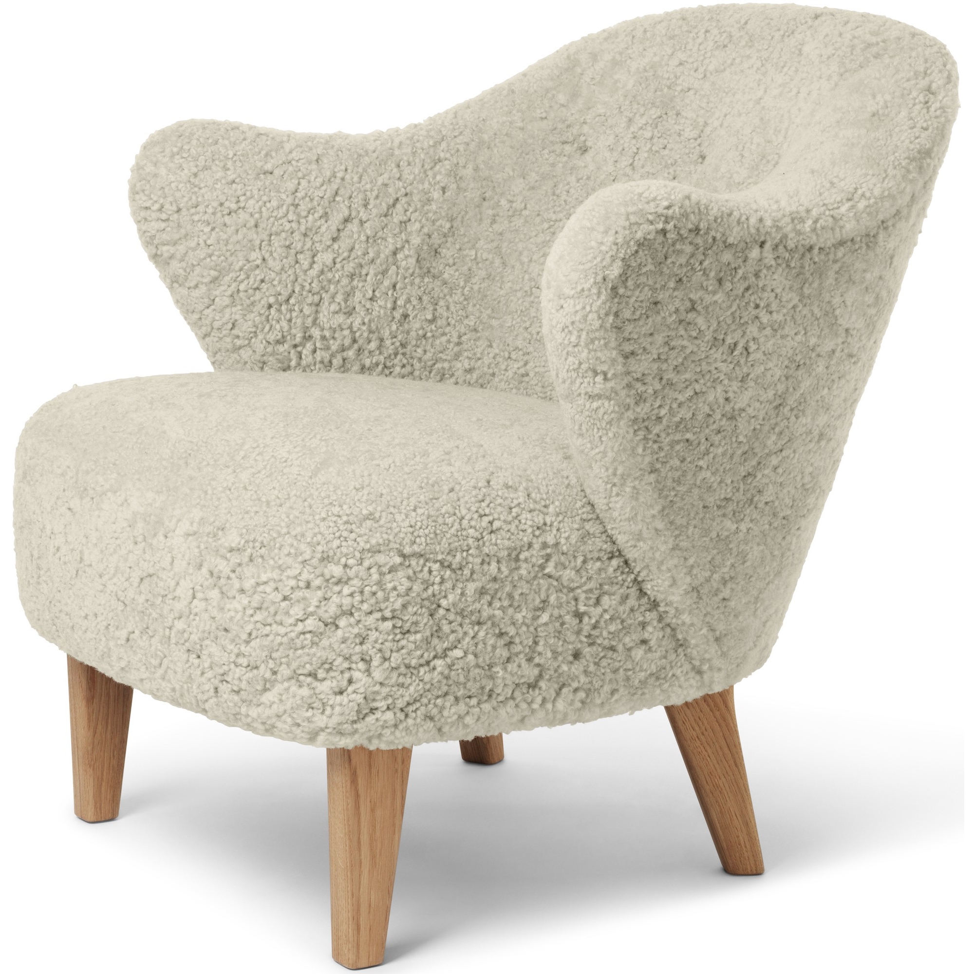 Fauteuil Ingeborg – Peau de mouton Green Tea + Chêne naturel - Audo Copenhagen