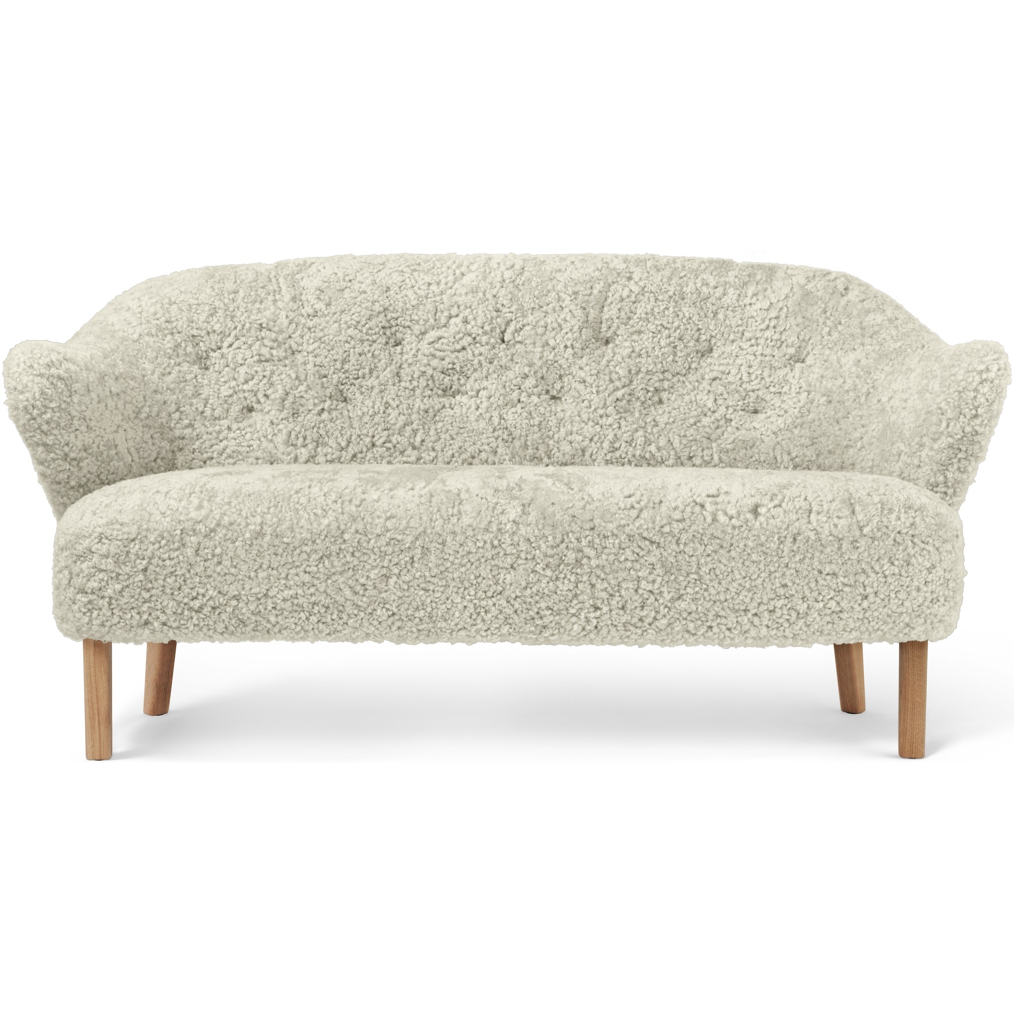 Ingeborg Sofa – Green Tea Sheepskin + Natural oak - Audo Copenhagen