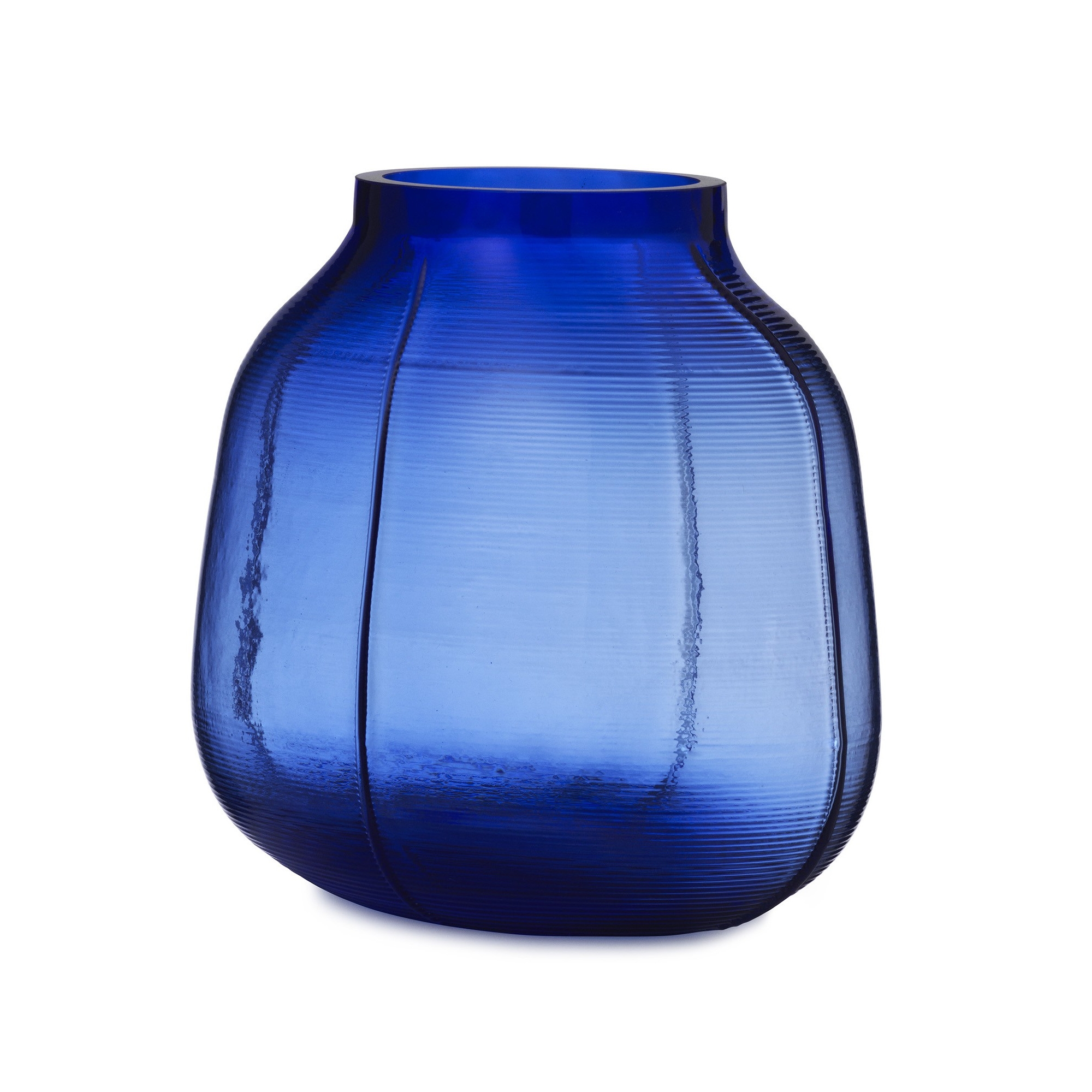 Step vase - Blue - H23 x Ø11,5 cm - Normann Copenhagen