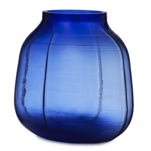 Step vase - Blue - H23 x Ø11,5 cm - Normann Copenhagen