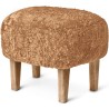 Ingeborg Pouf – Honey Sheepskin + Natural oak - Audo Copenhagen