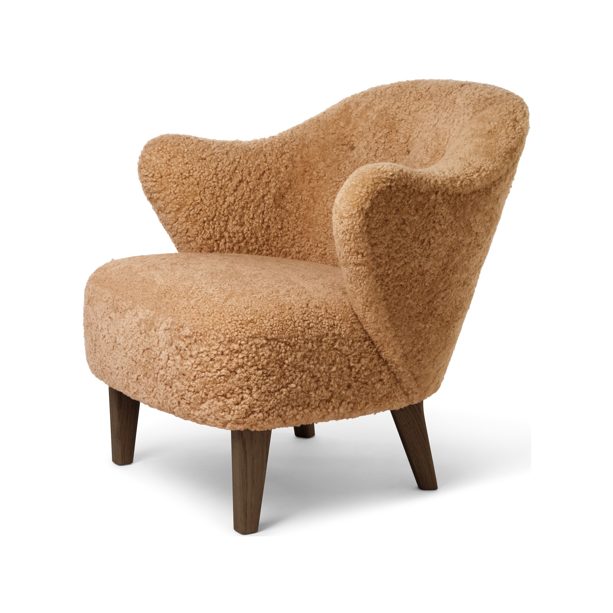 Fauteuil Ingeborg – Peau de mouton Honey + Chêne teinté foncé - Audo Copenhagen