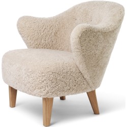 Fauteuil Ingeborg – Peau de mouton Moonlight + Chêne naturel - Audo Copenhagen