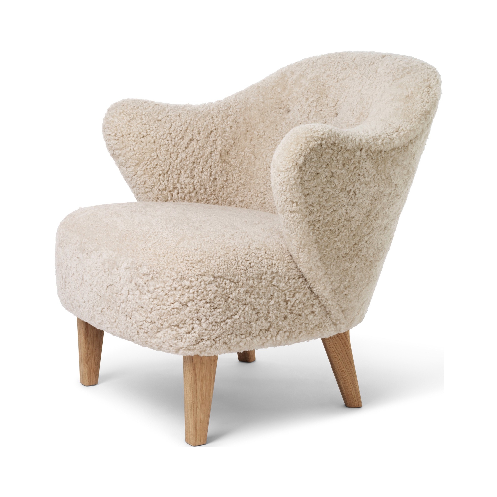 Fauteuil Ingeborg – Peau de mouton Moonlight + Chêne naturel - Audo Copenhagen