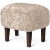 Ingeborg Pouf – Moonlight Sheepskin + Dark stained oak - Audo Copenhagen