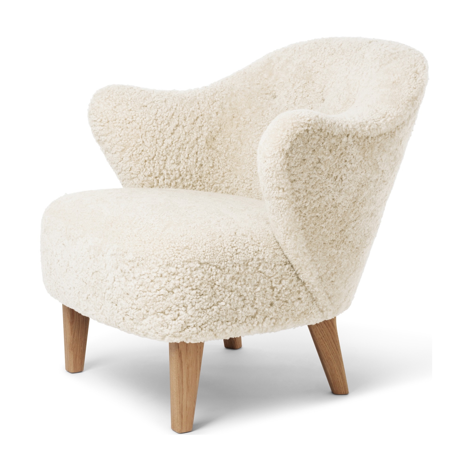 Fauteuil Ingeborg – Peau de mouton Off-White + Chêne naturel - Audo Copenhagen