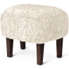 Ingeborg Pouf – Off-White Sheepskin + Dark stained oak - Audo Copenhagen