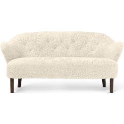 Ingeborg Sofa – Off-White Sheepskin + Dark stained oak - Audo Copenhagen