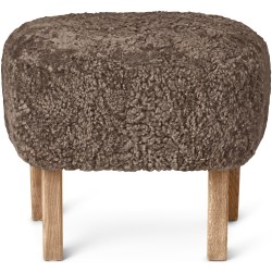 Ingeborg Pouf – Sahara Sheepskin + Natural oak - Audo Copenhagen