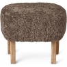 Ingeborg Pouf – Sahara Sheepskin + Natural oak - Audo Copenhagen