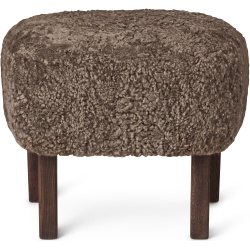 Ingeborg Pouf – Sahara Sheepskin + Dark stained oak - Audo Copenhagen