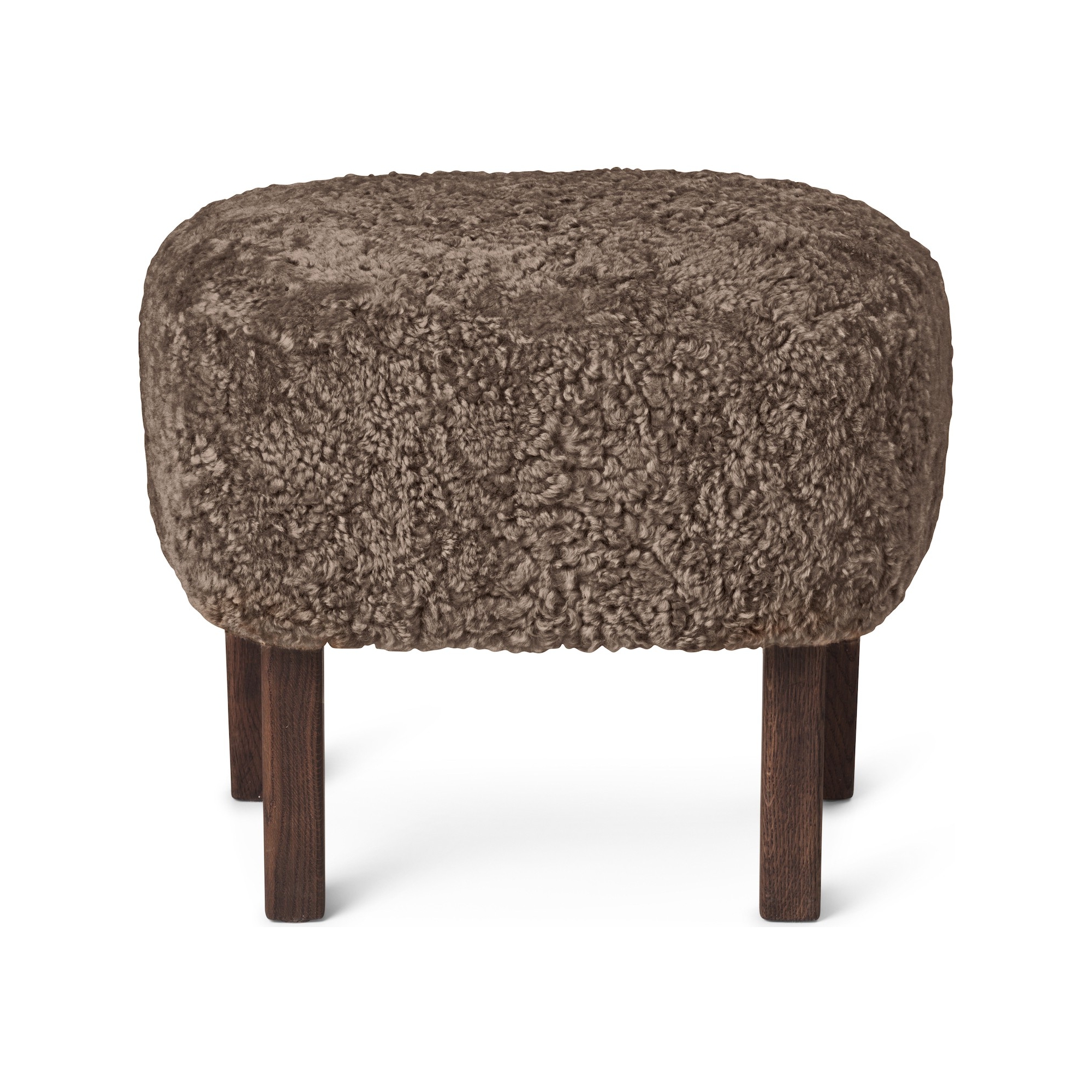 Ingeborg Pouf – Sahara Sheepskin + Dark stained oak - Audo Copenhagen