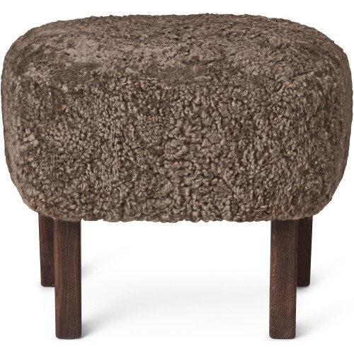 Pouf Ingeborg – Peau de mouton Sahara + Chêne teinté foncé - Audo Copenhagen