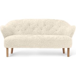 Ingeborg Sofa – Off-White Sheepskin + Natural oak - Audo Copenhagen