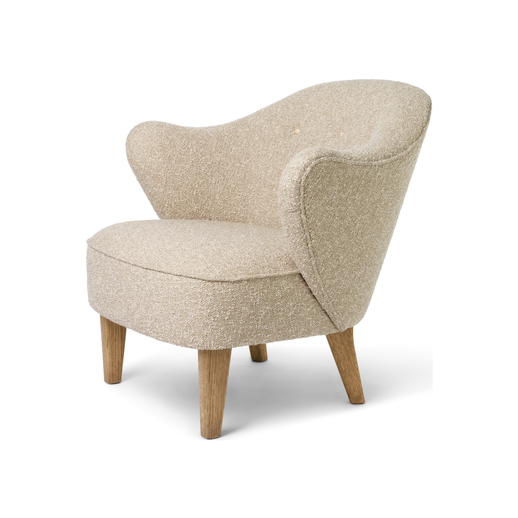 Fauteuil Ingeborg – Tissu Zero 001 + Chêne naturel - Audo Copenhagen