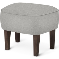 Pouf Ingeborg – Tissu Vidar 123 + Chêne teinté foncé - Audo Copenhagen