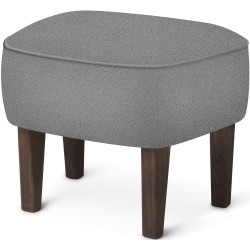 Ingeborg Pouf – Vidar 133 Fabric + Dark stained oak - Audo Copenhagen