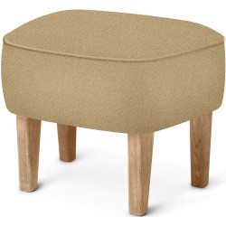 Ingeborg Pouf – Vidar 323 Fabric + Natural oak - Audo Copenhagen