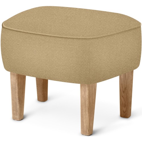 Pouf Ingeborg – Tissu Vidar 323 + Chêne naturel - Audo Copenhagen