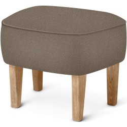 Ingeborg Pouf – Vidar 143 Fabric + Natural oak - Audo Copenhagen