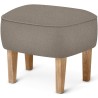 Pouf Ingeborg – Tissu Vidar 222 + Chêne naturel - Audo Copenhagen