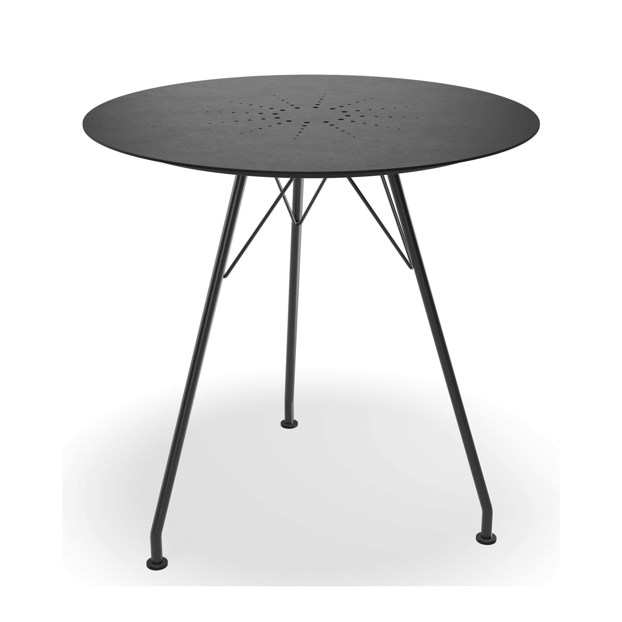 table d'extérieur Circum - Aluminium noir - Ø74 cm - Houe