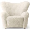 The Tired Man, Lounge chair – Off-White Sheepskin - Audo Copenhagen