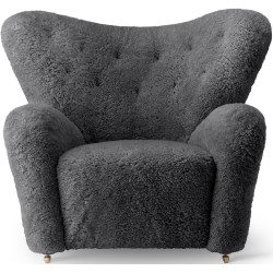 The Tired Man, Lounge chair – Anthracite Sheepskin - Audo Copenhagen