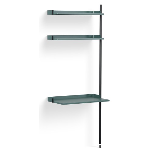 Blue Shelves + Black Anodised Aluminium Profiles – Pier System 10 - HAY