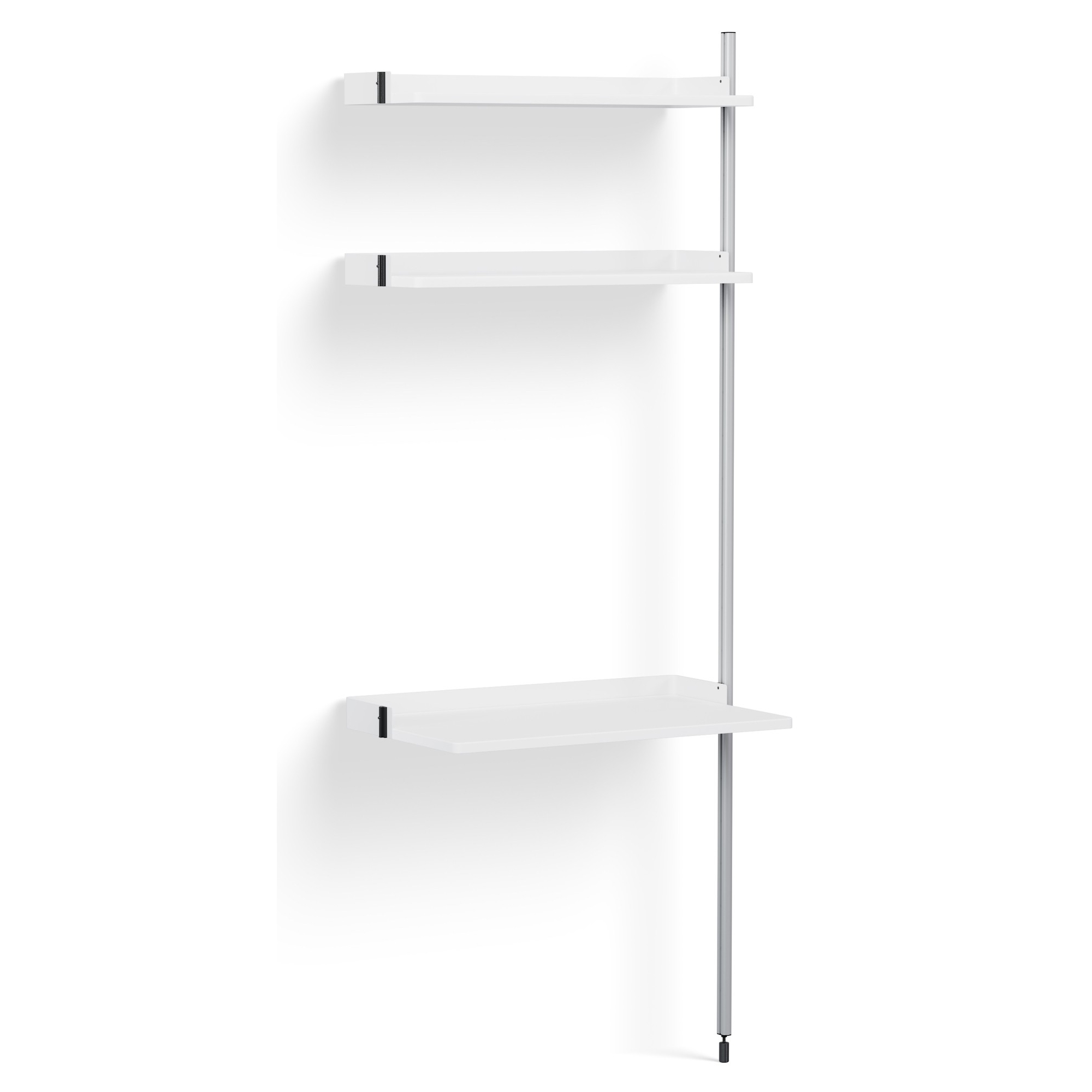 White Shelves + Anodised Aluminium Profiles – Pier System 10 - HAY