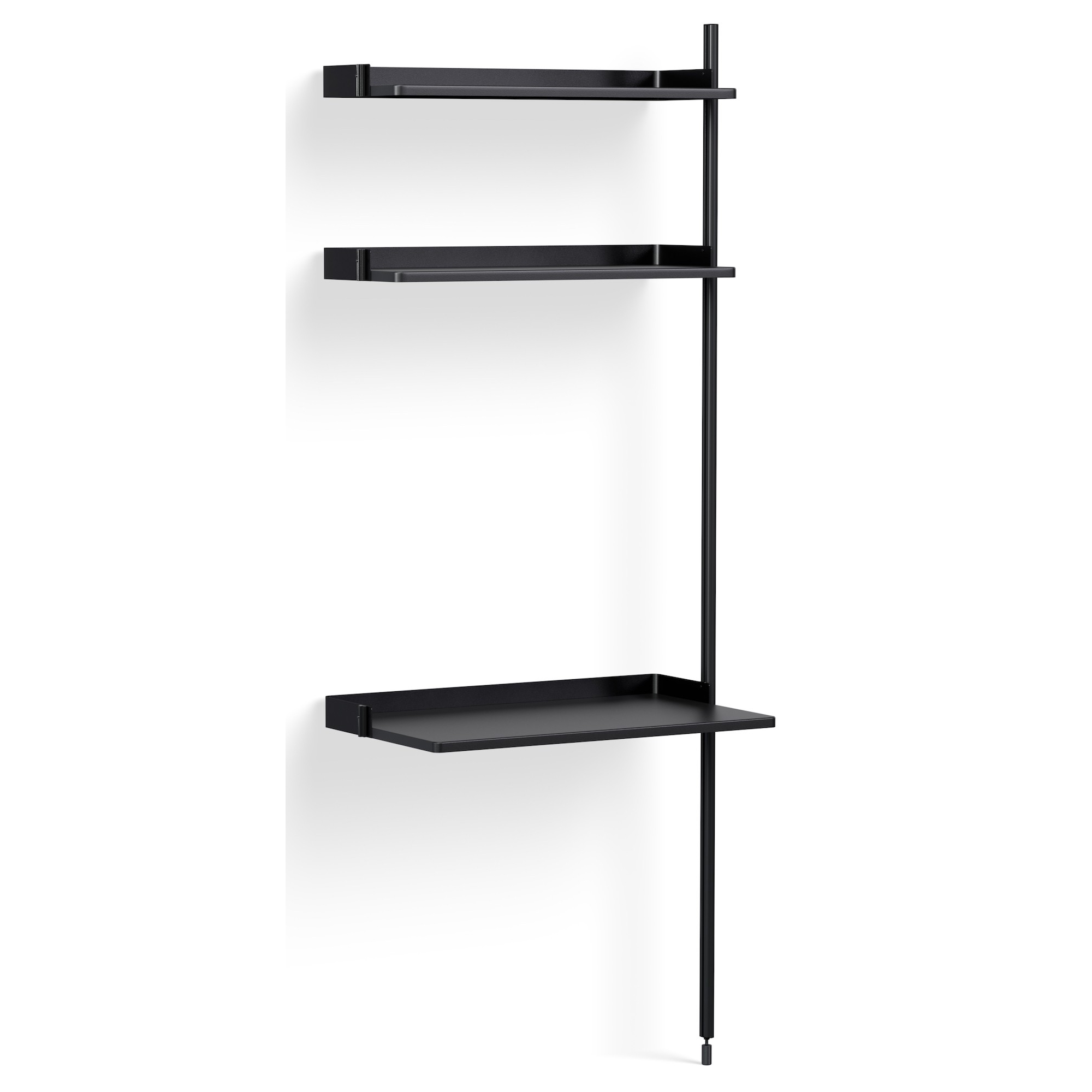 Black Shelves + Black Anodised Aluminium Profiles – Pier System 10 - HAY